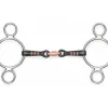 Shires Two Ring Sweet Iron Gag With Raised Ribs Bit