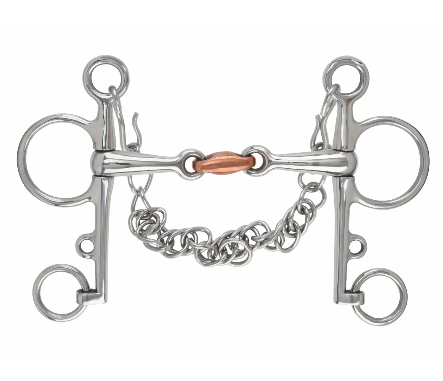 Shires Double Jointed Copper Lozenge Pelham Bit 1 Shires Double Jointed Copper Lozenge Pelham Bit