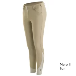 Tredstep Ireland Symphony Nero II Ladies Knee Patch Breech CLEARANCE -The Equestrian Gear Shop Nero II Tan 600x600 1