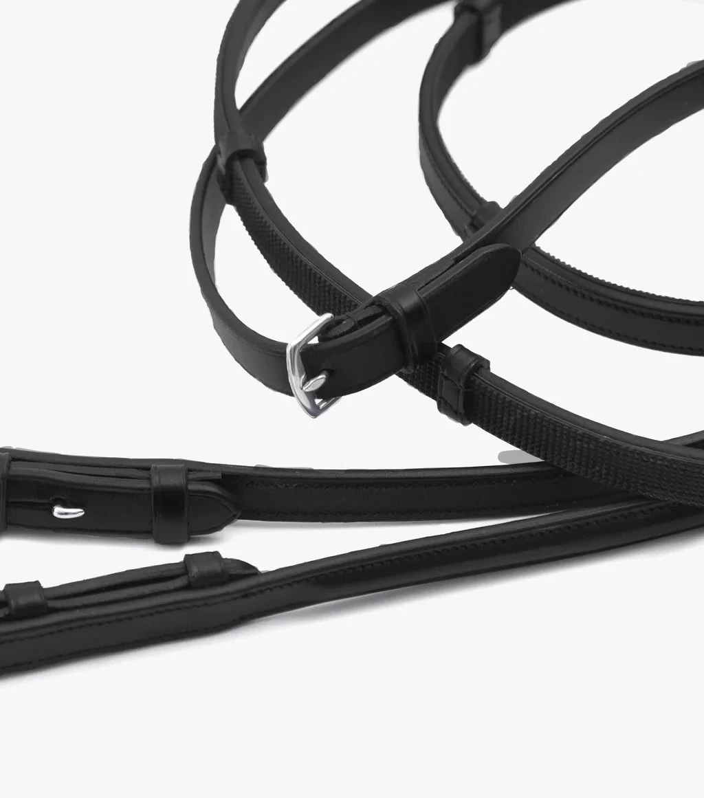 Premier Equine Salvatore Rubber And Leather Reins 2 Premier Equine Salvatore Rubber And Leather Reins - Image 2