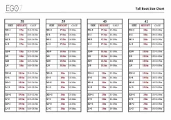 EGO7 Orion Field Boot -The Equestrian Gear Shop ego7sizechart 2bfe8795 7aae 413e a34d e3f17984dfb6