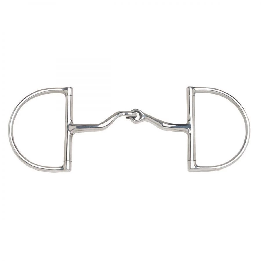 JP Korsteel Stainless Steel Jointed Port Hunter Dee Ring Snaffle Bit 1 JP Korsteel Stainless Steel Jointed Port Hunter Dee Ring Snaffle Bit