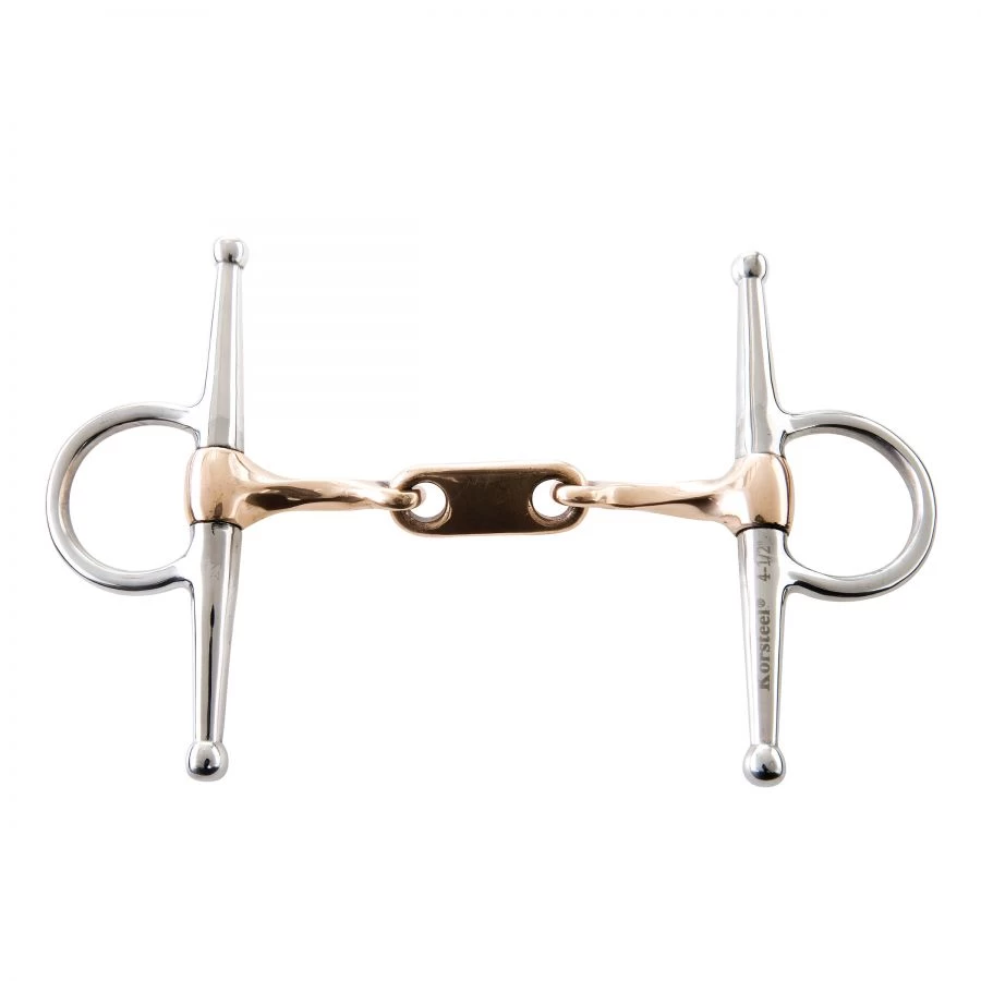 Korsteel Stainless Steel Twisted Copper Mouth Dr Bristol Full Cheek Bit 1 Korsteel Stainless Steel Twisted Copper Mouth Dr Bristol Full Cheek Bit